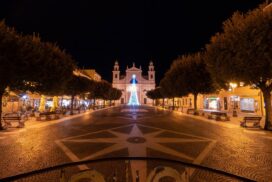 L'albero di Natale con la facciata della Basilica (foto B.Testi)