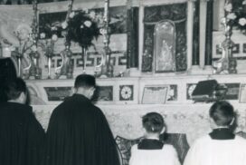 Vecchio altar maggiore (del marmorino Casabona) (missione parrocchiale del 1961)"
