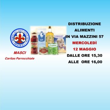 Distribuzione alimenti 12 MAGGIO 2021