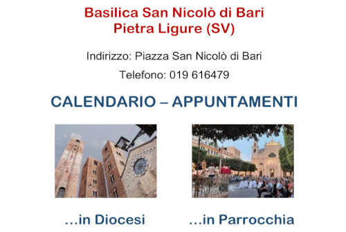 CALENDARIO DIOCESANO – PARROCCHIALE