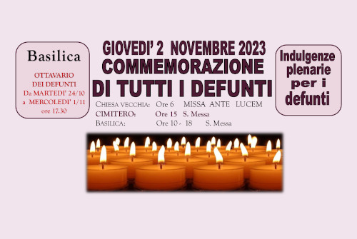 COMMEMORAZIONE DEFUNTI 2023