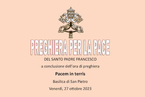 PREGHIERA PER LA PACE 27/10/2023