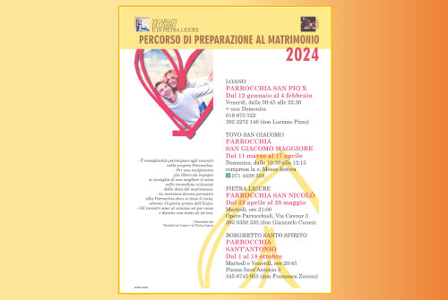 PERCORSI DI PREPARAZIONE AL MATRIMONIO 2024