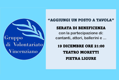 SERATA DI BENEFICENZA 19 DICEMBRE 2023