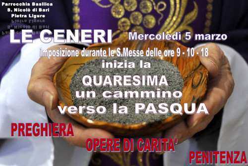 LE CENERI – QUARESIMA 2025